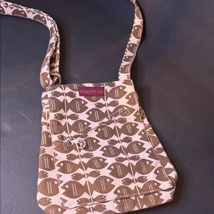 Bungalow 360 Tan Fish Pattern Crossbody Bag